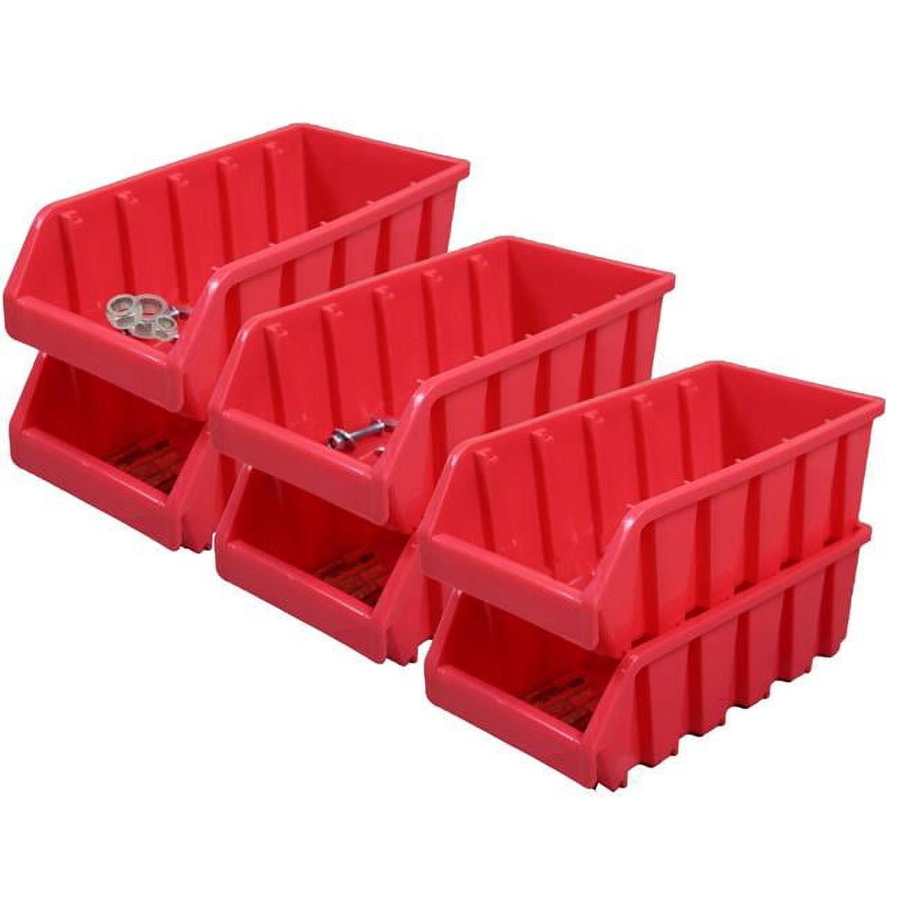 Basicwise Plastic Storage Stacking Bins