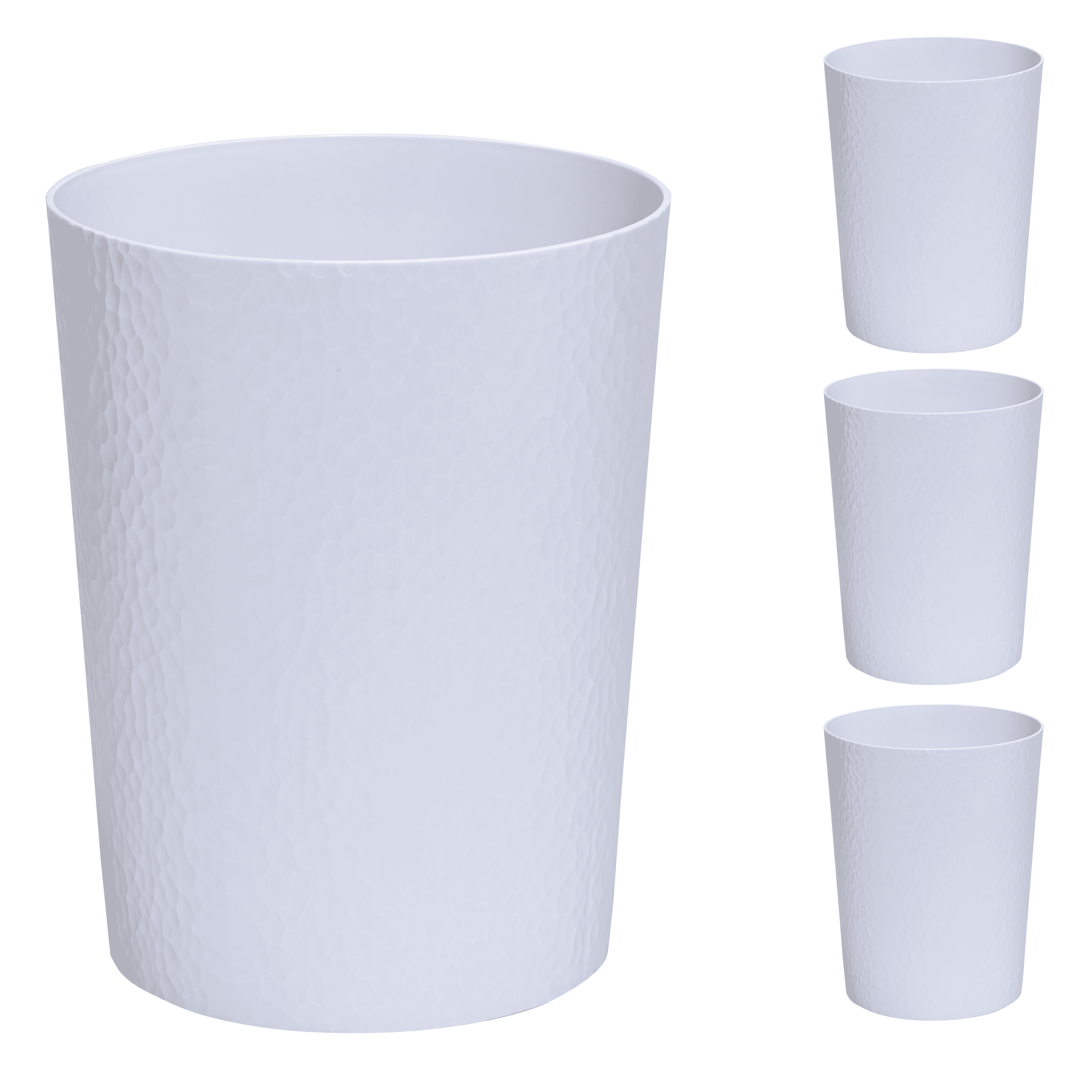 Bath Bliss Plastic Open Waste Basket (Set of 4)