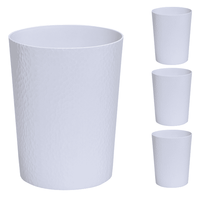 Bath Bliss Plastic Open Waste Basket (Set of 4)