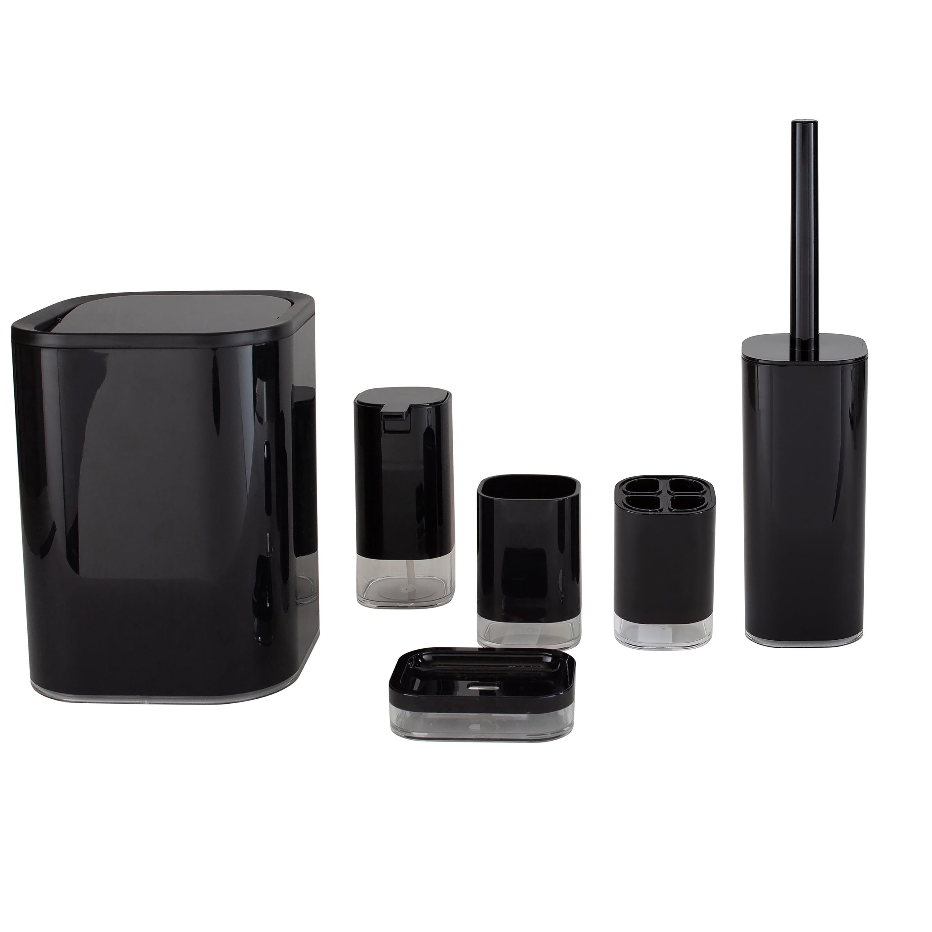 Bath Bliss 6 Piece Bathroom Set in Black