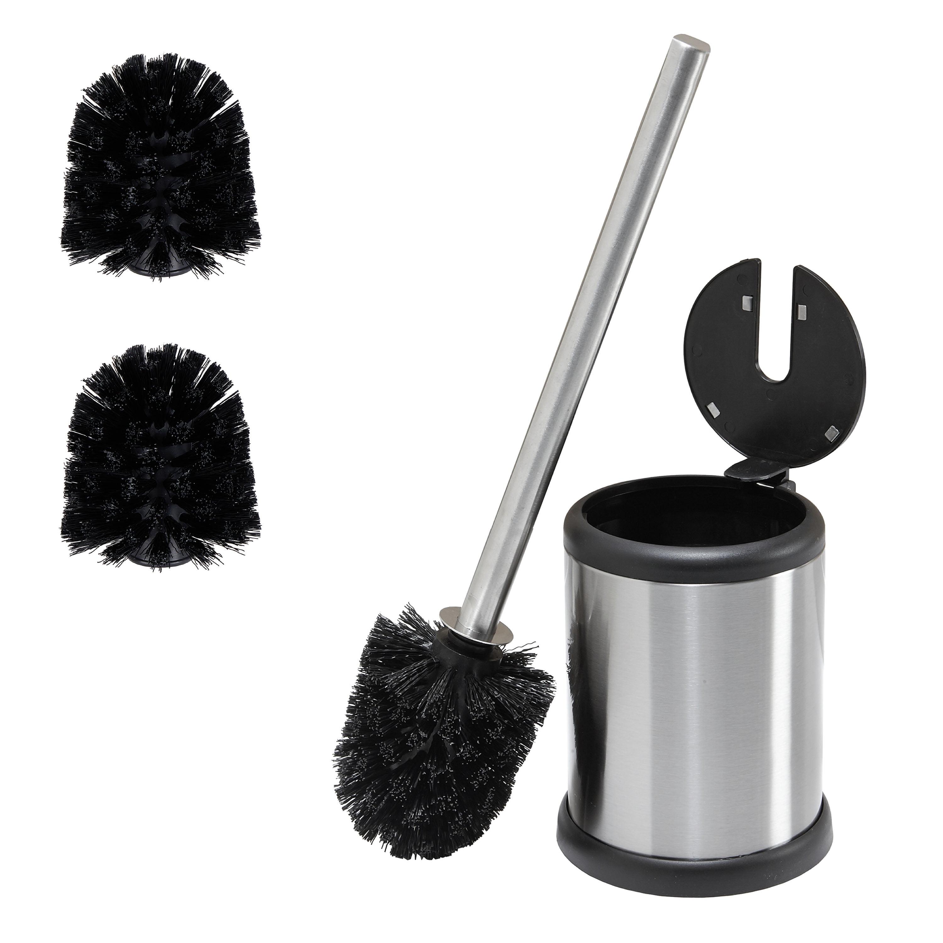 Stainless Steel Toilet Brush and Holder Set with Soft Bristles