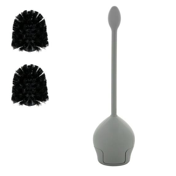 Bath Bliss Bath Bliss Firm Grip Tulip Toilet Bowl Brush with 2 Pack Replacement Brushes in