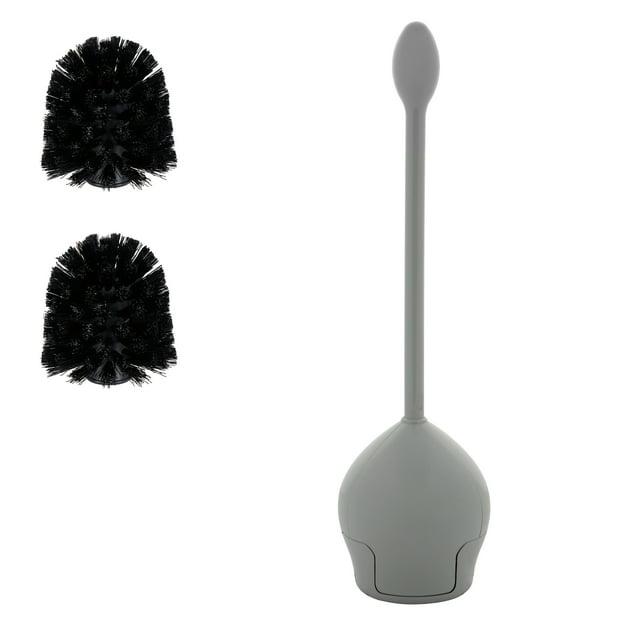 Bath Bliss Bath Bliss Firm Grip Tulip Toilet Bowl Brush with 2 Pack Replacement Brushes in