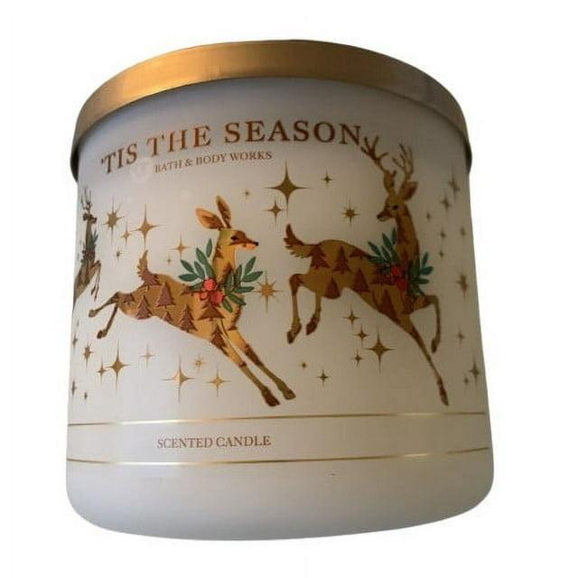 Bath & Body Works White Barn Candle Company 14.5 oz Tis The Season Scented Candle with 3-Wick Burn Time