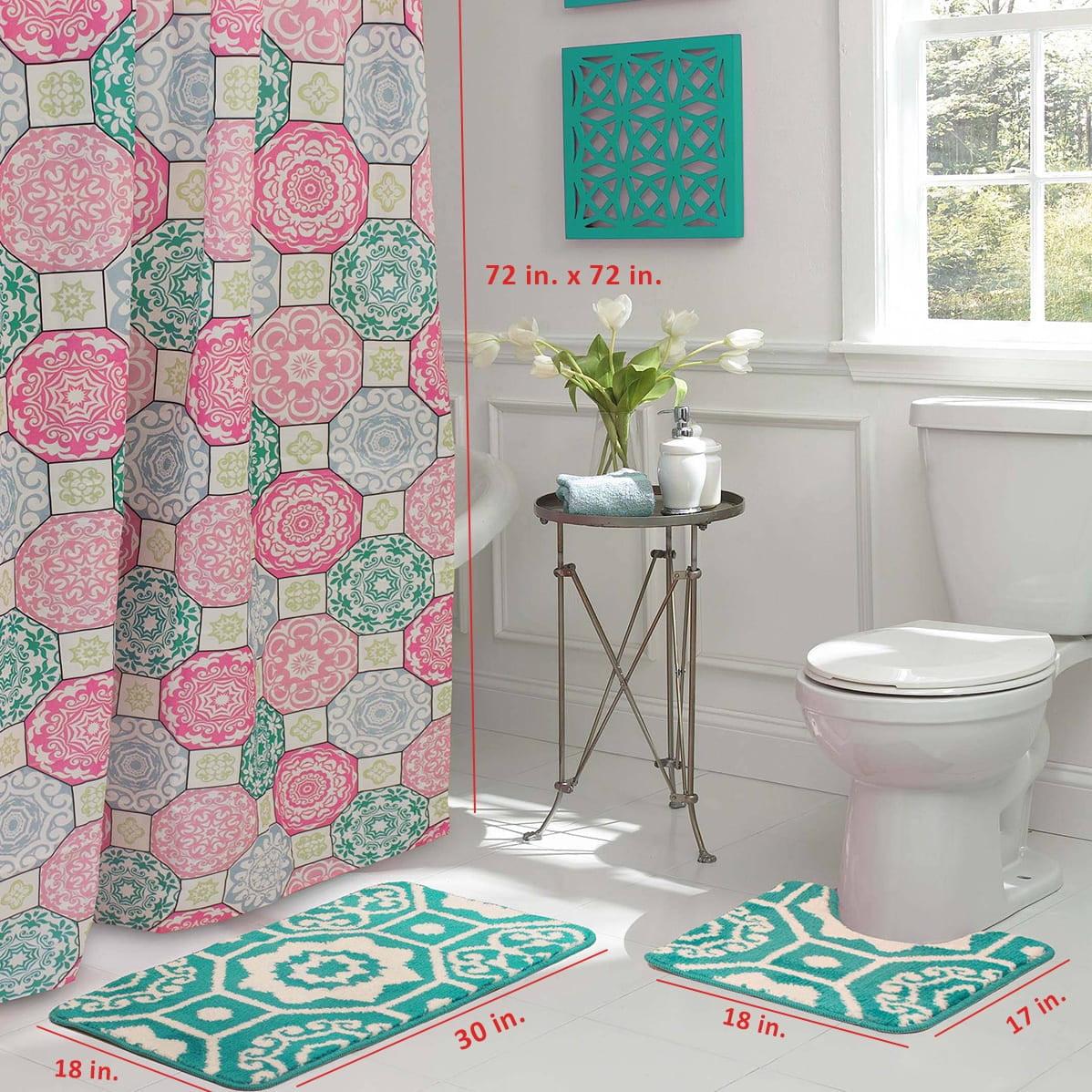 Addison Multicolor Geometric Polyester 15-Piece Bathroom Set