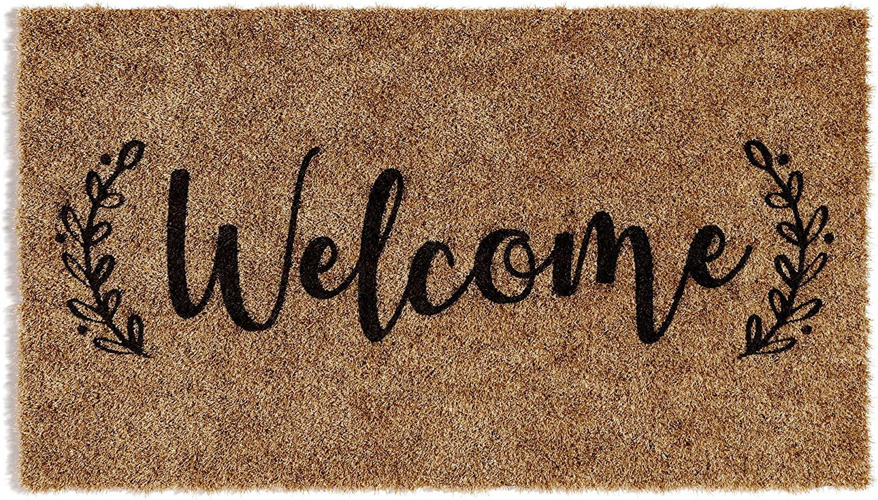 Bathroom Doormat Welcome Welcome Outdoors, Large Front Door Entrance Absorbent Anti-Dirty Non-Slip Entry Carpet, Low Profile Kitchen Door Mat Bedroom Carpet Porch Rugs 16 * 24in