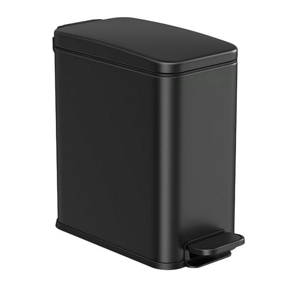 FDW Bathroom Trash Can With A Lid 1.3 Gallon  (5 L) Small Trash Bin Step Pedal Garbage Can With Removable Bucket Slim For Small Spaces For Bathroom,Bedroom,Kitchen,Office