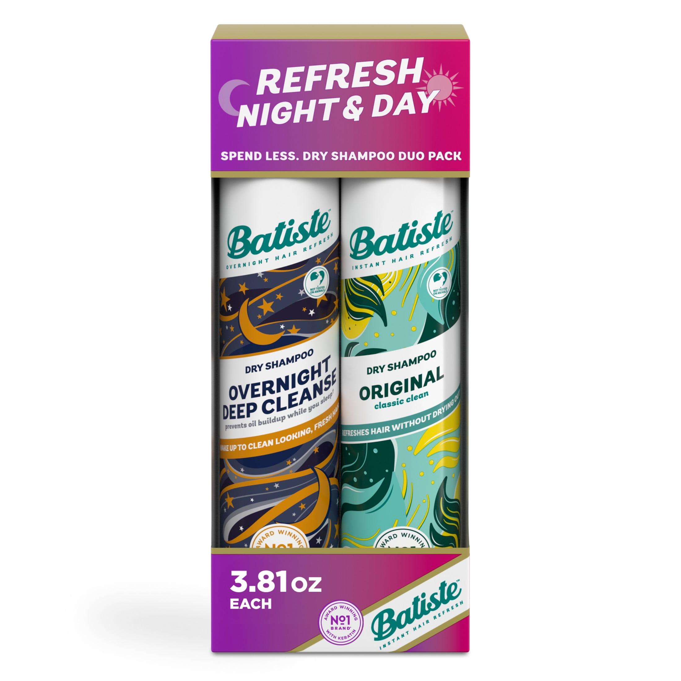 Batiste Dry Shampoo Refresh Night and Day duo 7.62 OZ Dry Shampoo Bottle 2 Pack