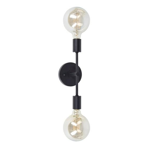 Baton 2-Light Black Wall Sconce