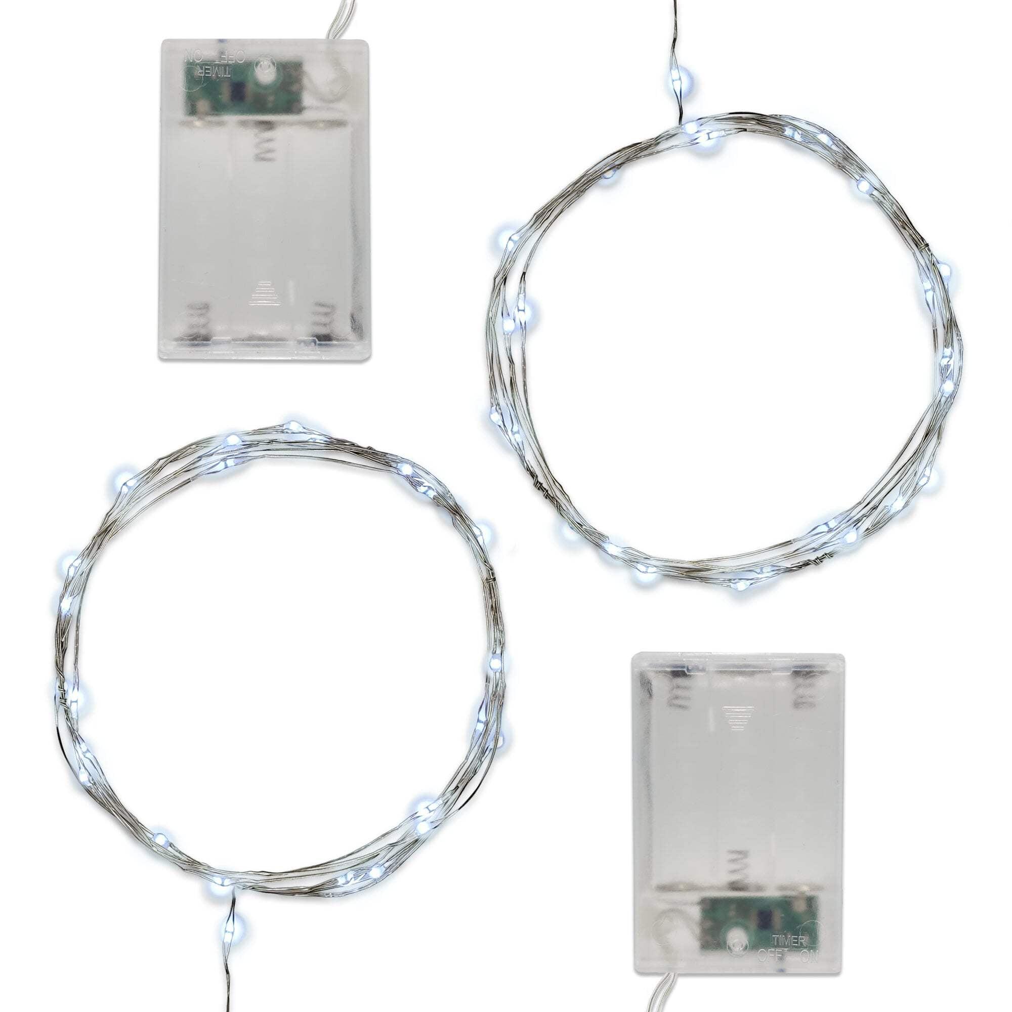 Kennemer Battery Operated LED Fairy String Lights with Timer