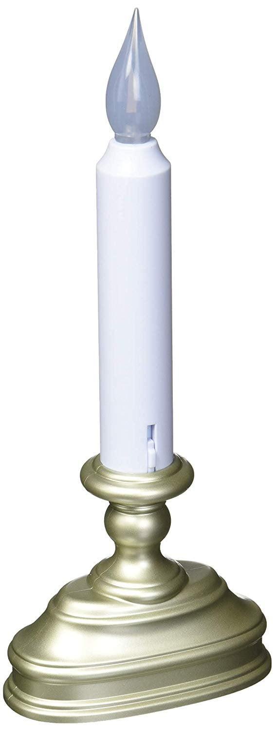 Battery Operated LED Window Candle with Sensor Pewter FPC1520P