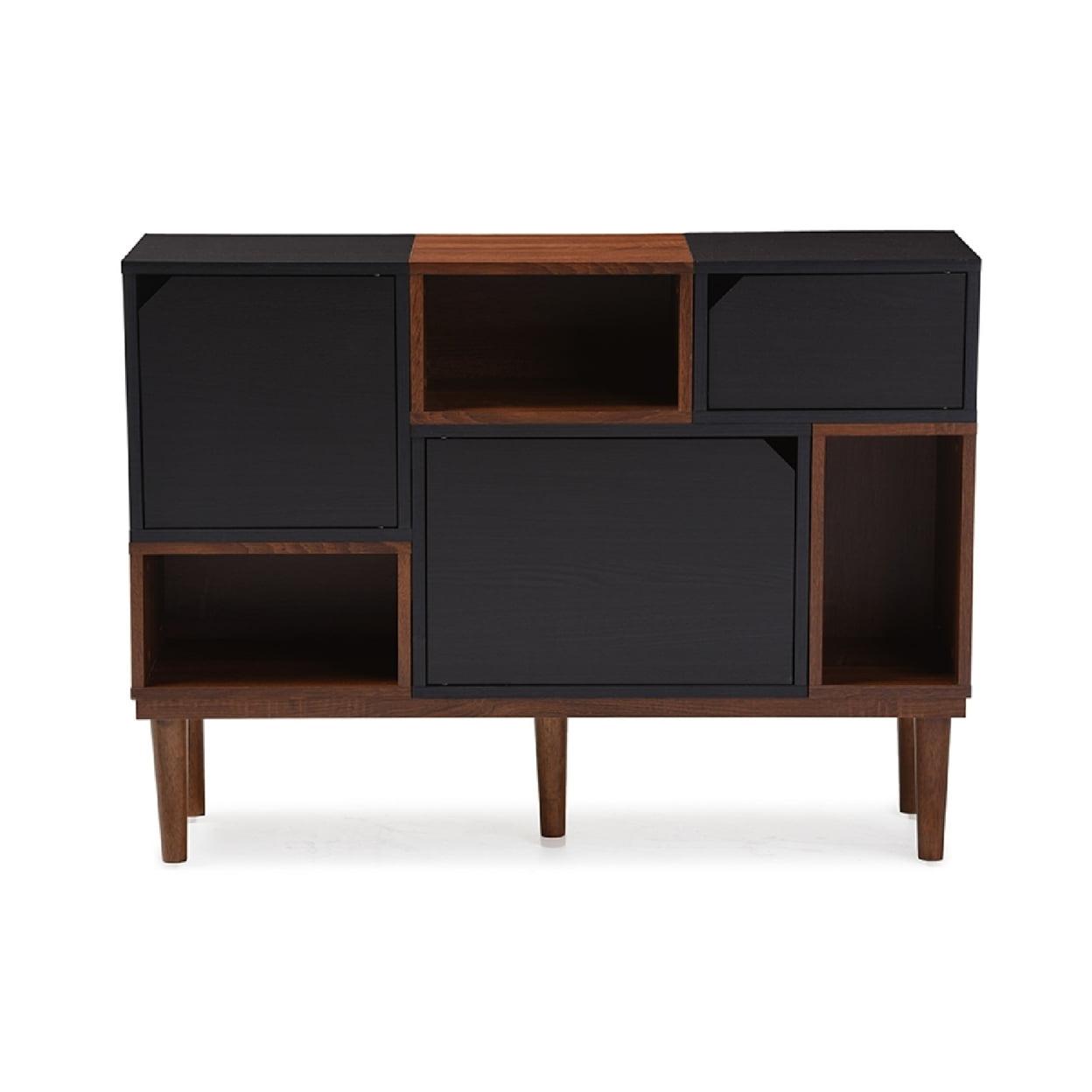 Anderson Mid-century Retro Modern Wood Sideboard Storage Cabinet - Oak/Espresso - Baxton Studio