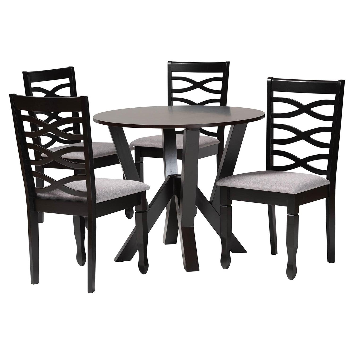 Baxton Studio Ariane Modern Finished Wood 5-Piece Dining Set