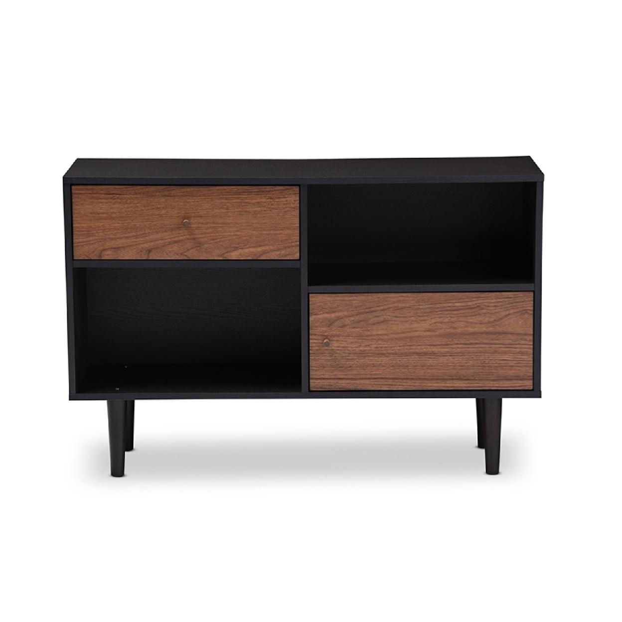 Baxton Studio Auburn Sideboard in Walnut and Black