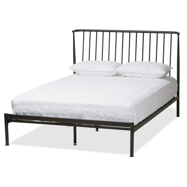 Baxton Studio Black Bronze Finished Metal Queen Size Platform Bed