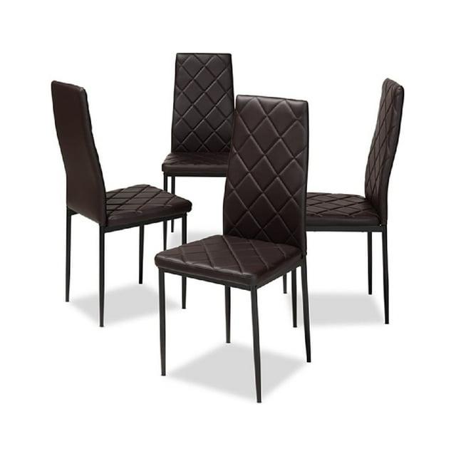 Dalisa 18.11'' H Tufted Faux Leather Upholstered Parsons Chair