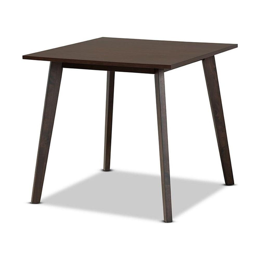 Britte Dark Oak Brown Square Wood Dining Table