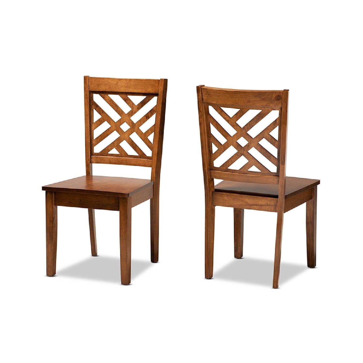 Caron Wood Dining Chair Set - Baxton Studio