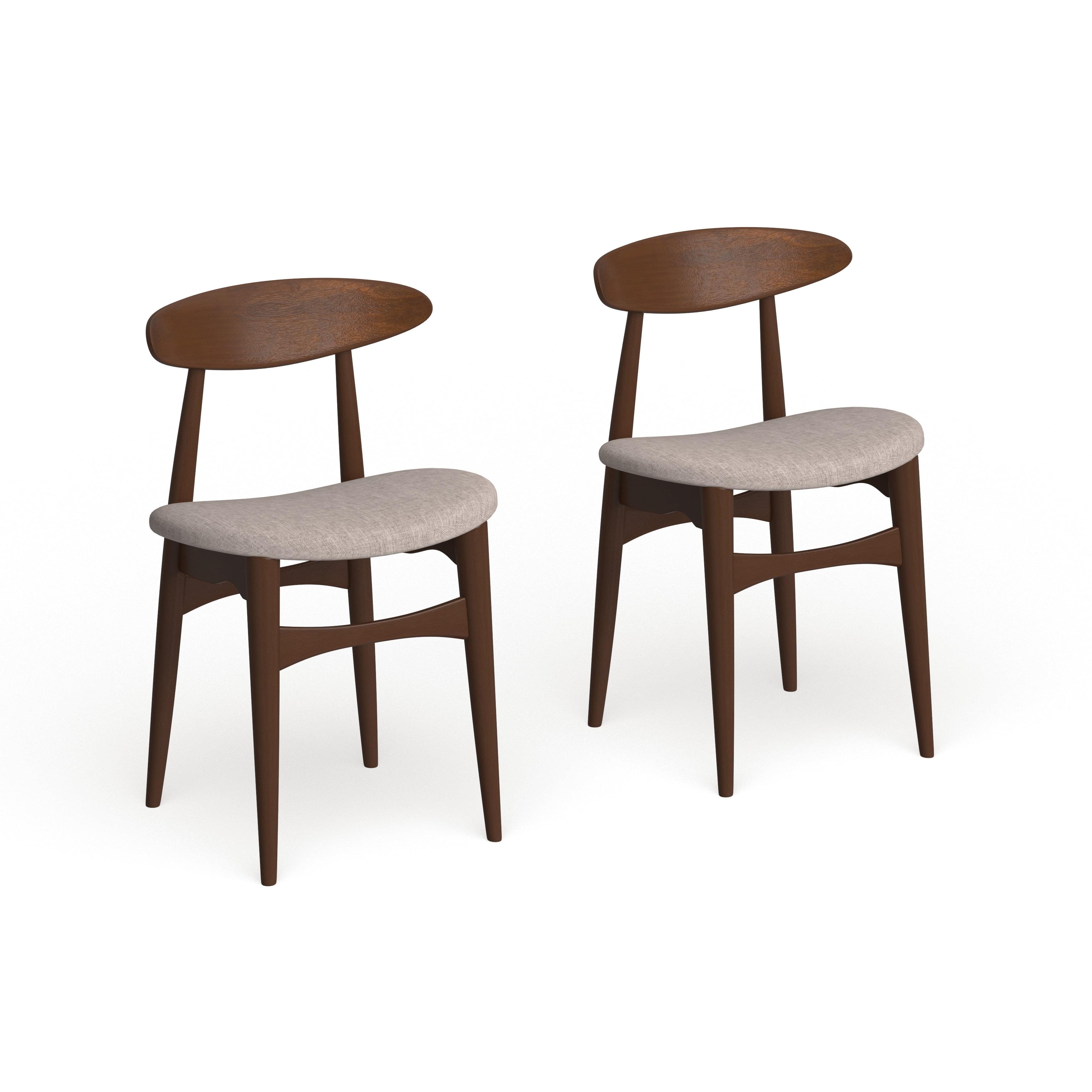 Carson Carrington  Haapajarvi Mid-century Modern Medium Oak Dining Chair (Set of 2)