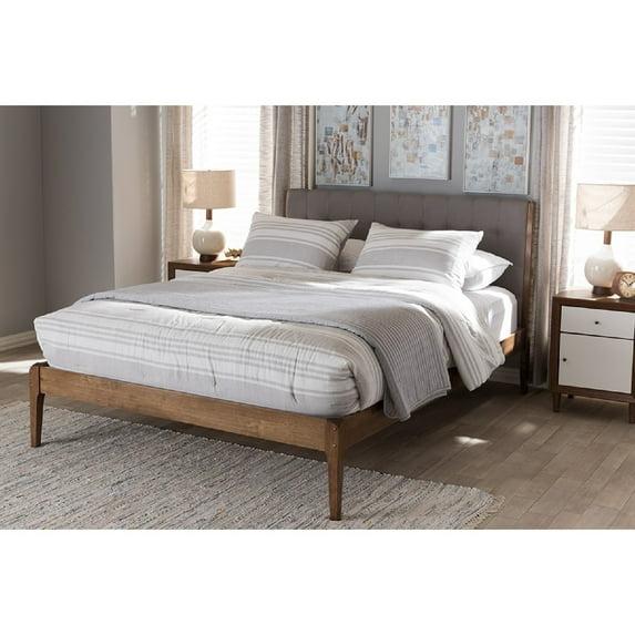 Baxton Studio Clifford Mid-Century Platform Bed, Multiple Sizes, Multiple Colors