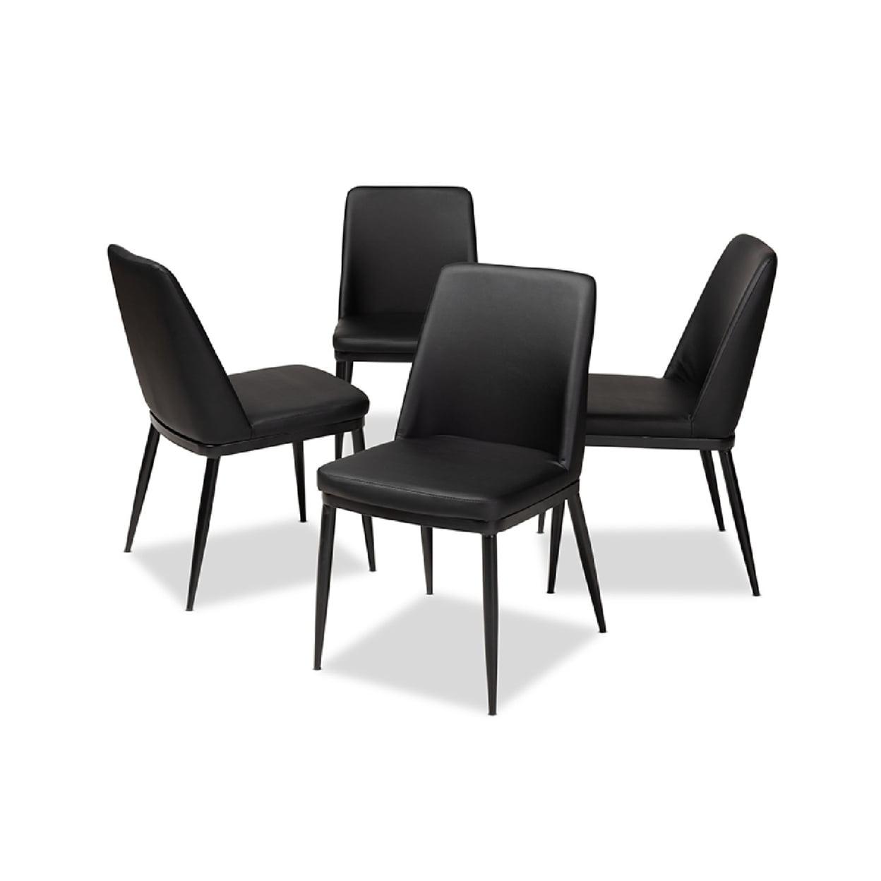 Set of 4 Darcell Modern and Contemporary Faux Leather Upholstered Dining Chairs - Baxton Studio