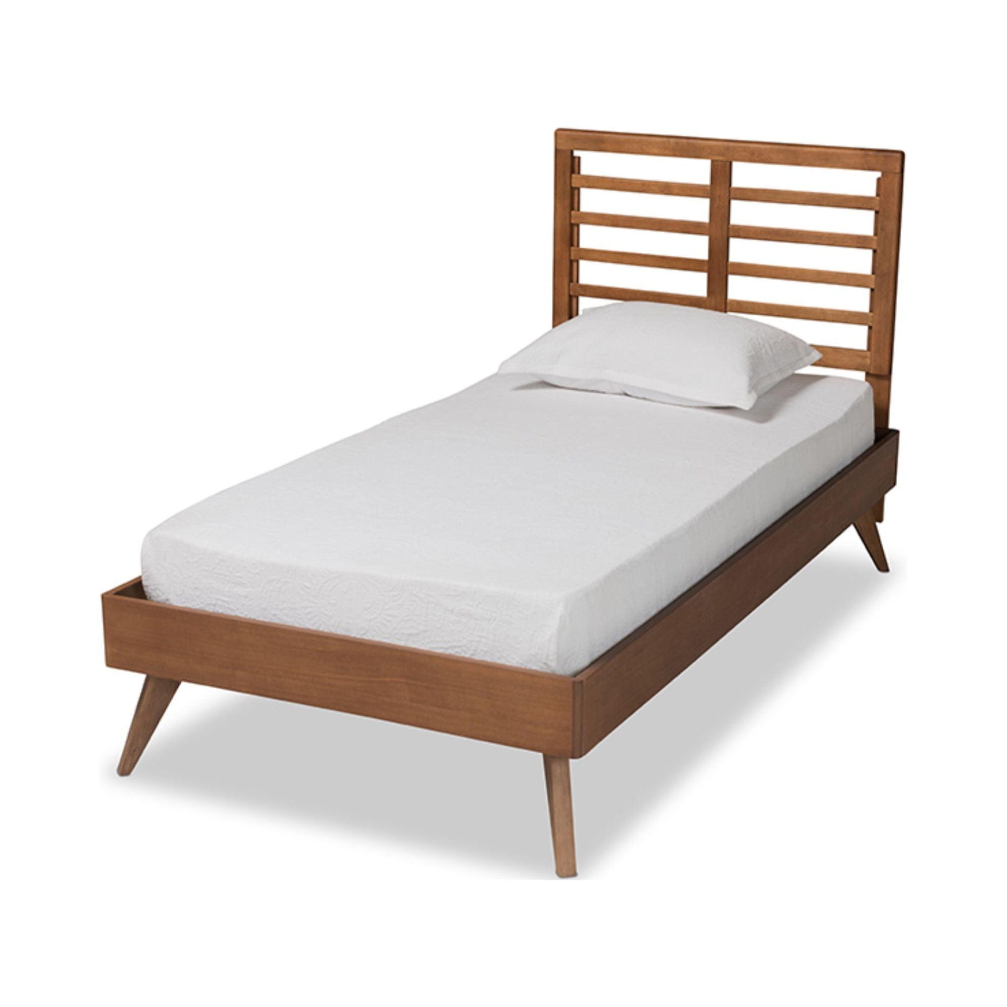 Baxton Studio Eris Brown Finished Wood Twin Size Platform Bed