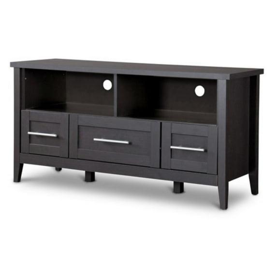 Baxton Studio Espresso TV StandThree Drawers