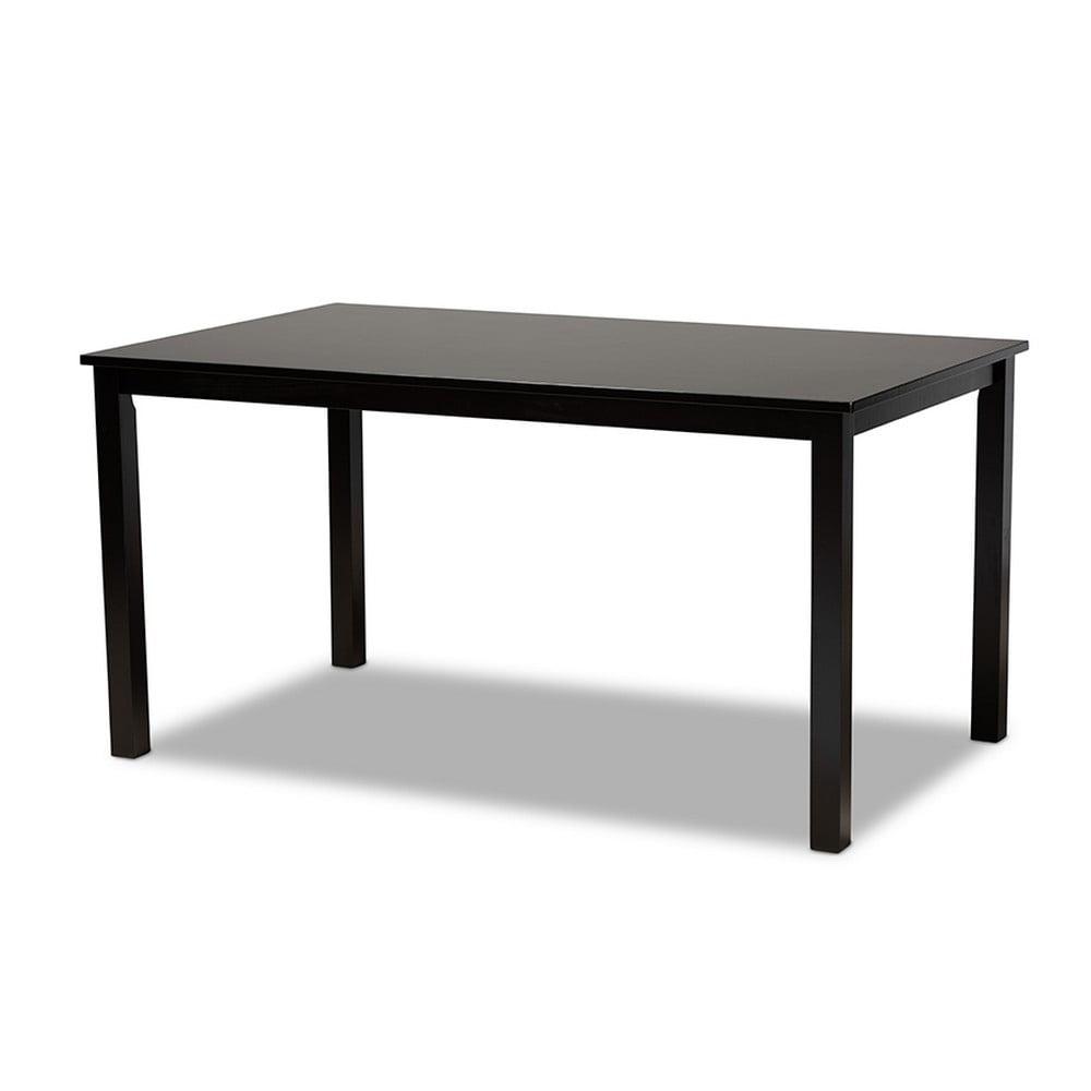 Eveline Espresso Finish Contemporary Square Wood Dining Table