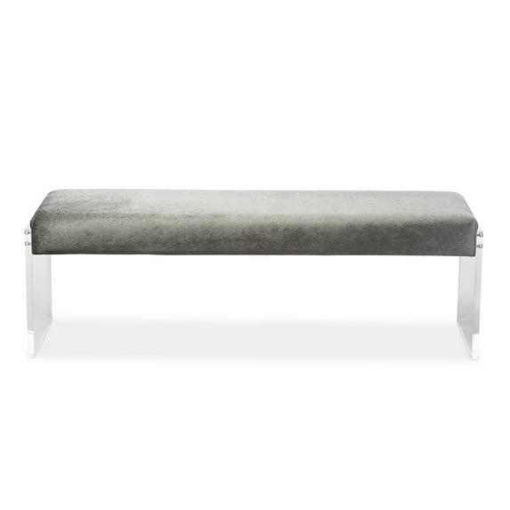 Polyester Blend Upholstered Bench