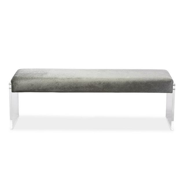 Polyester Blend Upholstered Bench