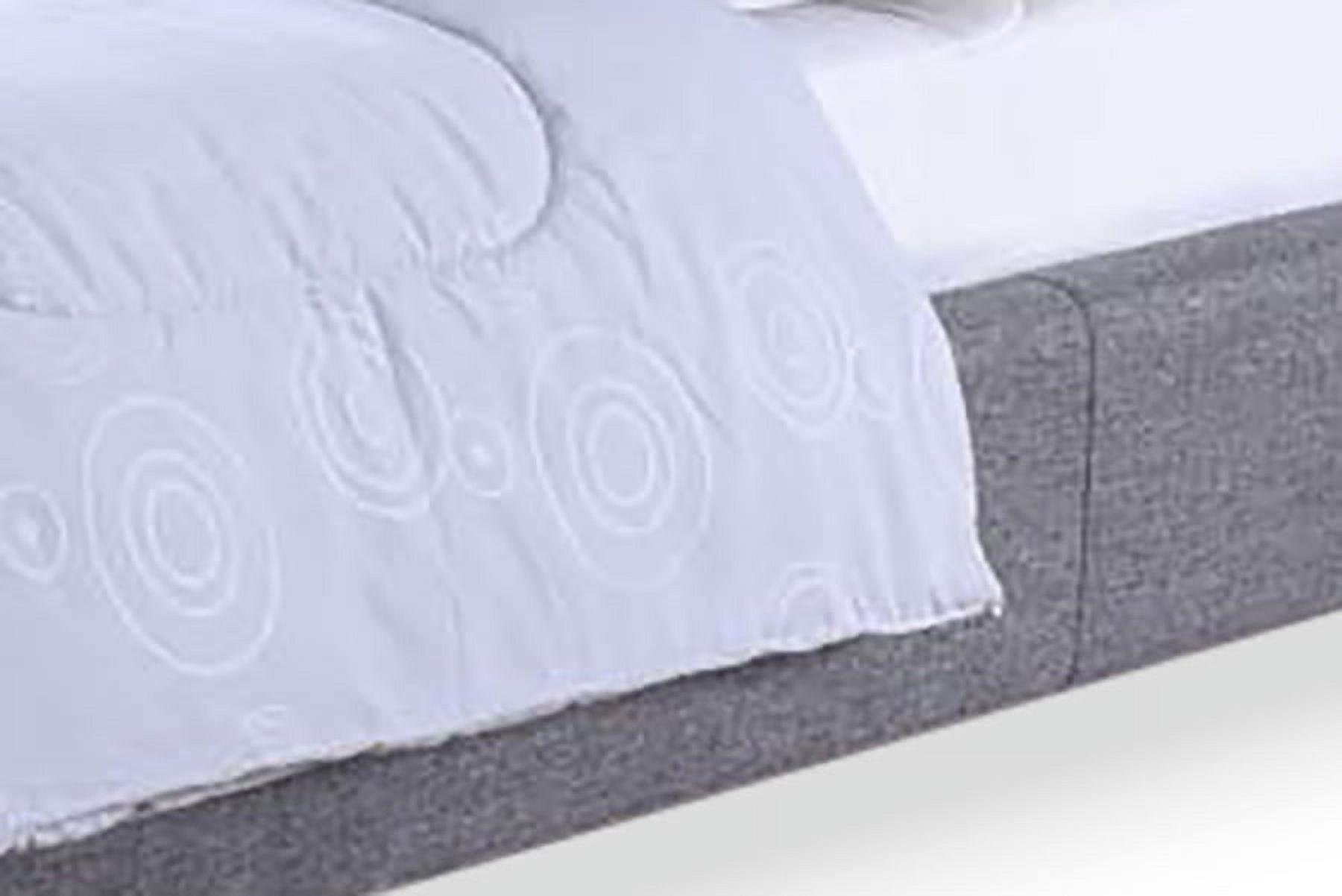 Baxton Studio Hillary Modern and Contemporary Grey Fabric Upholstered Platform Base Bed Frame, multipl sizes