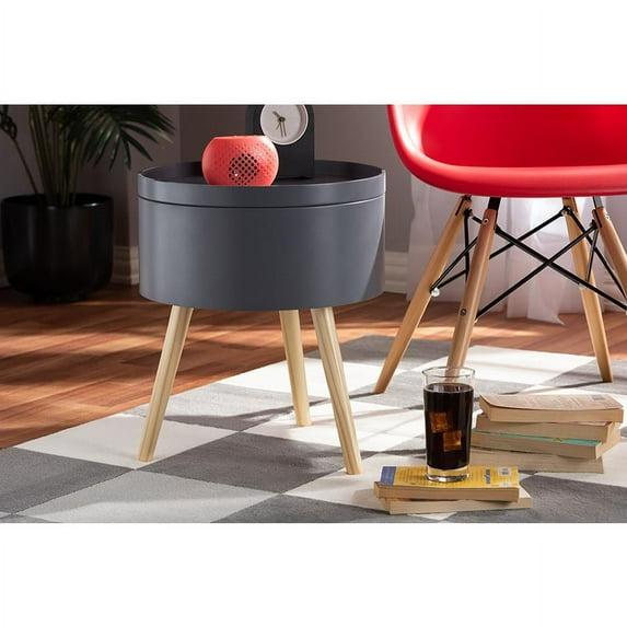 Jessen Wood Nightstand with Removable Top Gray - Baxton Studio