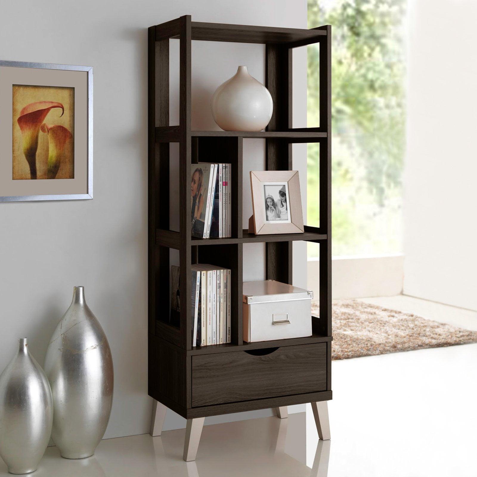 Baxton Studio Kalien Bookcase in Espresso