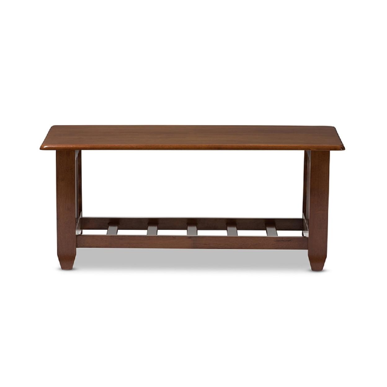 Larissa 21'' Cherry Brown Eco-Friendly Wood Mission Style Coffee Table