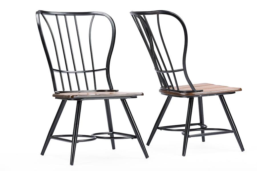 Longford Industrial Dining Chair (Set Of 2) - Baxton Studio