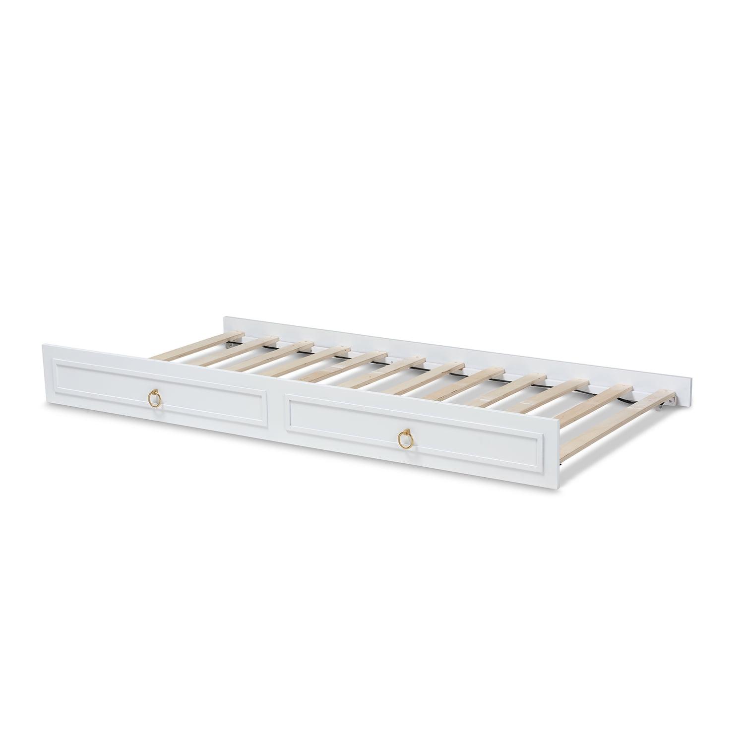 Twin Mariana White Finished Wood Trundle White - Baxton Studio