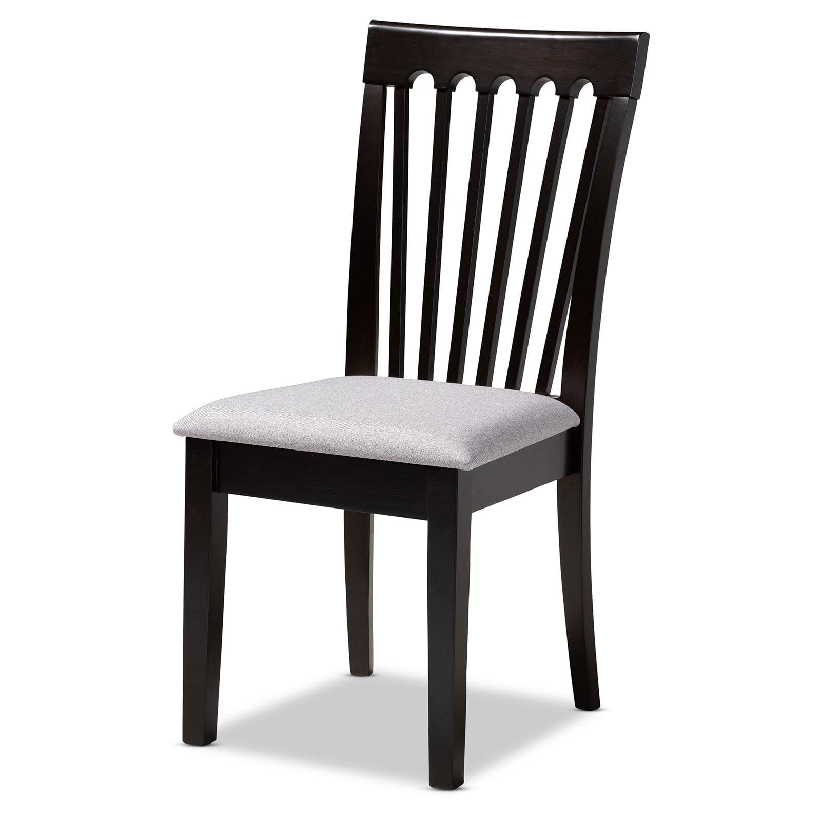 Parsons High Slat Gray Cane and Wood Side Chair