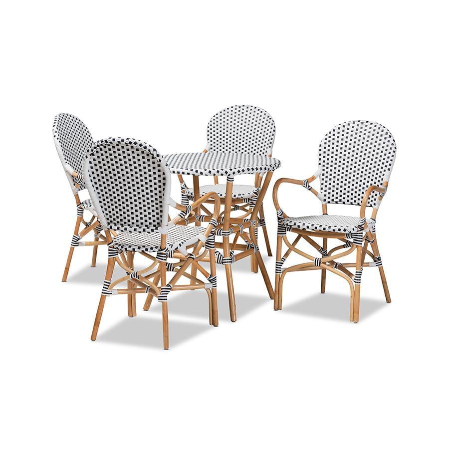 Wholesale Interiors 4 Person Plastic and Rattan Dining Set