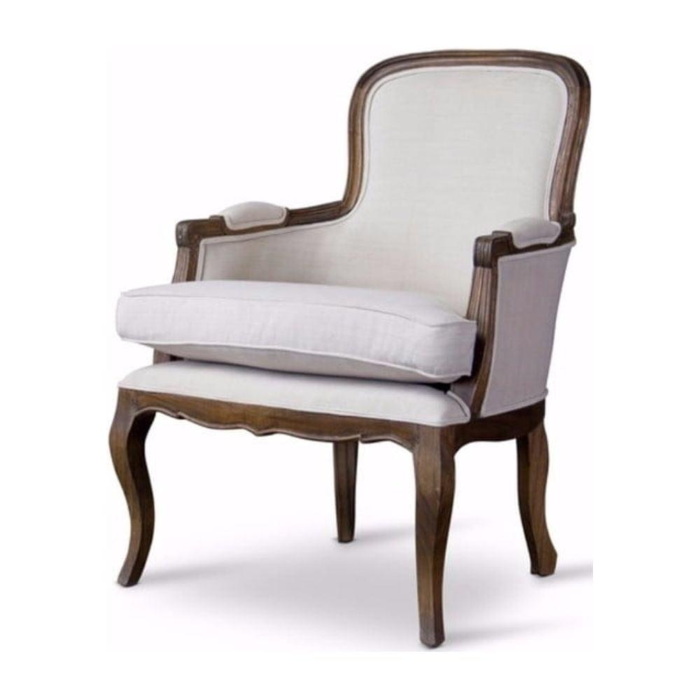 Napoleon Traditional French Accent Chair with Ash Wood Frame