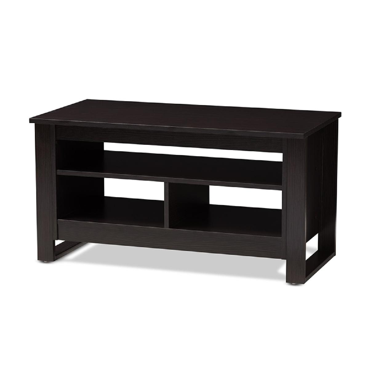 Nerissa Modern and Contemporary Finished Coffee Table Dark Brown - Baxton Studio