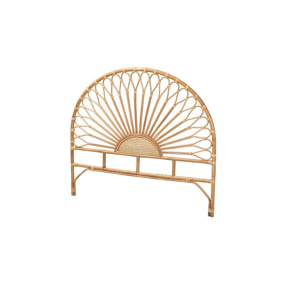 bali & pari Bohemian Natural Rattan Queen Size Standalone Headboard