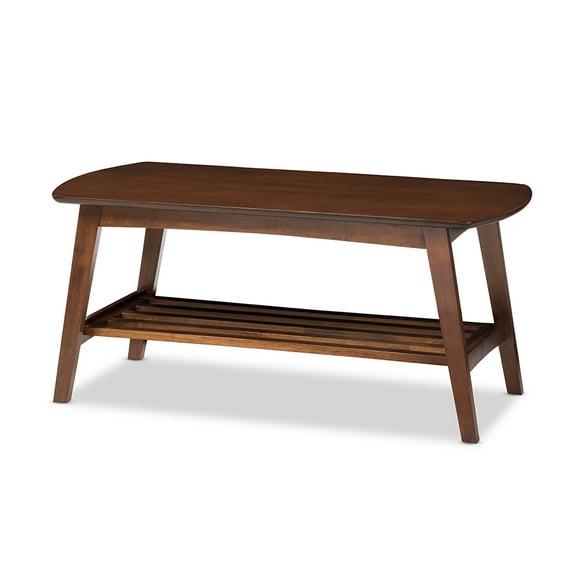 Baxton Studio Sacramento Scandinavian-Style Dark Walnut Coffee Table