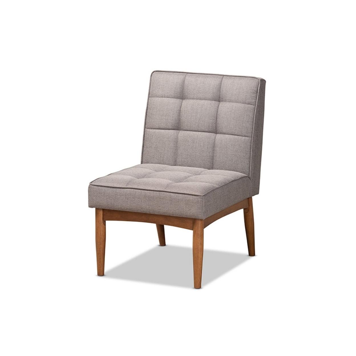 Tan Faux Leather & Cane Low Arm Chair in Walnut Brown