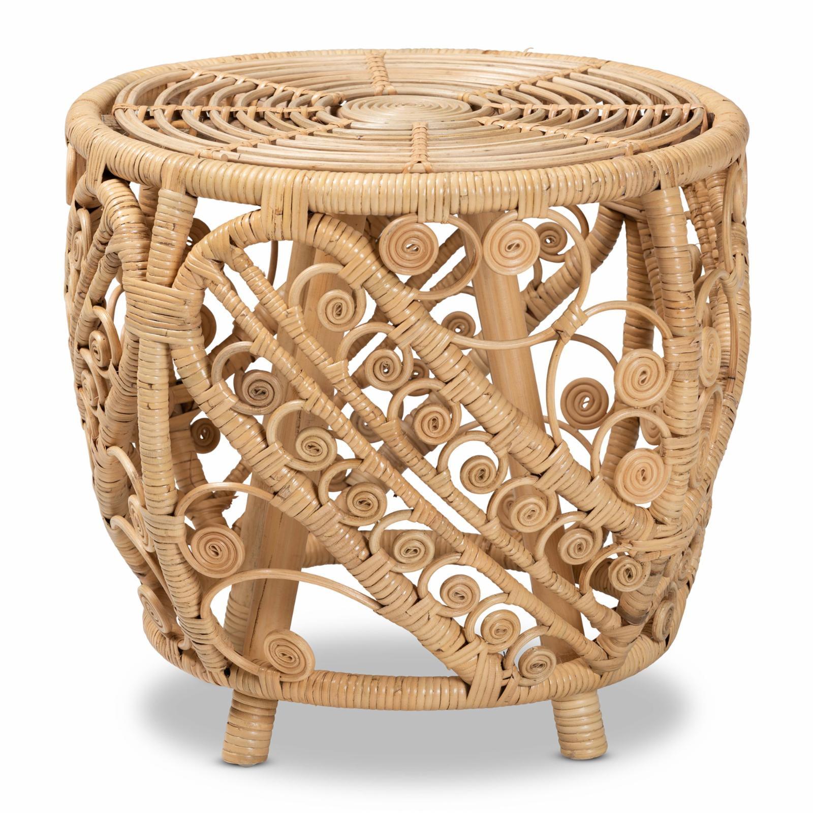 Sarana Rattan End Table Natural/Brown - bali & pari