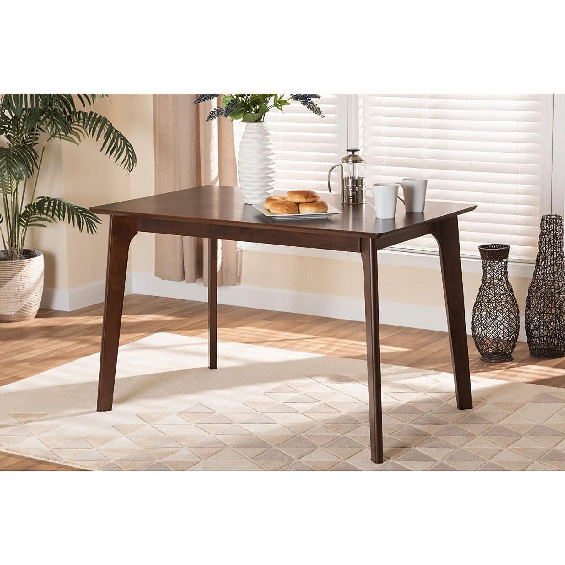 Seneca Contemporary Dark Brown Rubberwood Dining Table 30"x48"