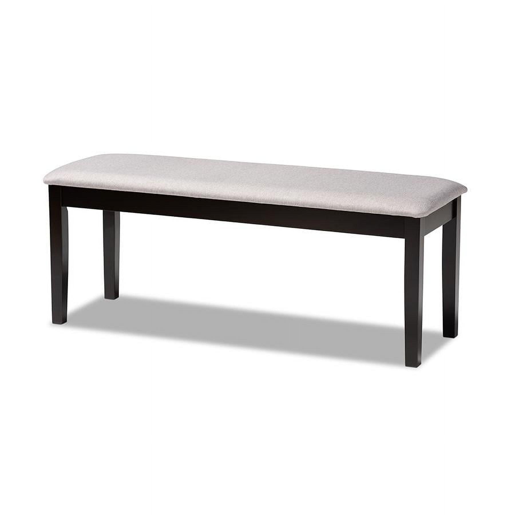 Teresa Fabric Upholstered and Wood Dining Bench - Baxton Studio