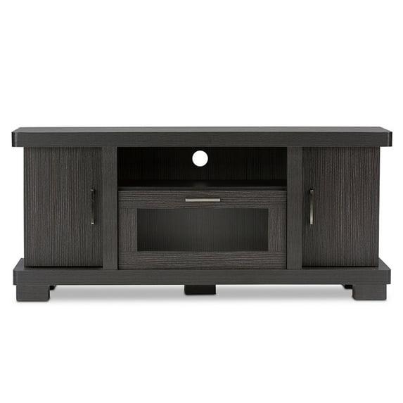Viveka 2 Door TV Stand for TVs up to 46&#34; Dark Brown - Baxton Studio