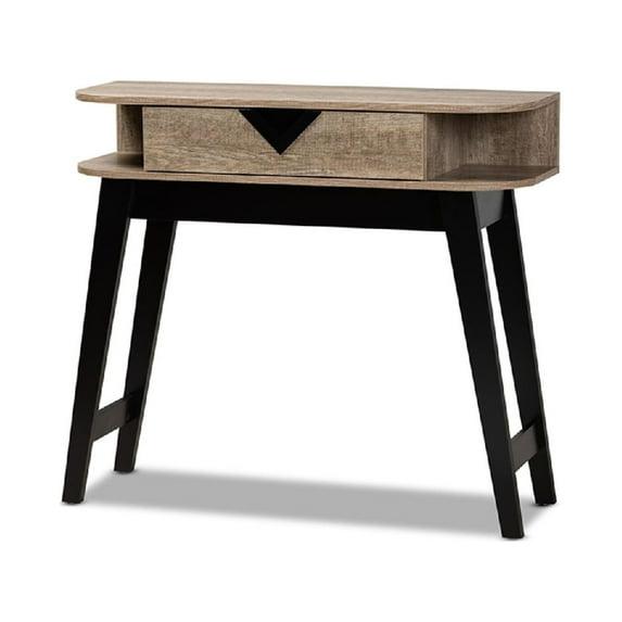 Wales Wood 1 Drawer Console Table Light Brown - Baxton Studio
