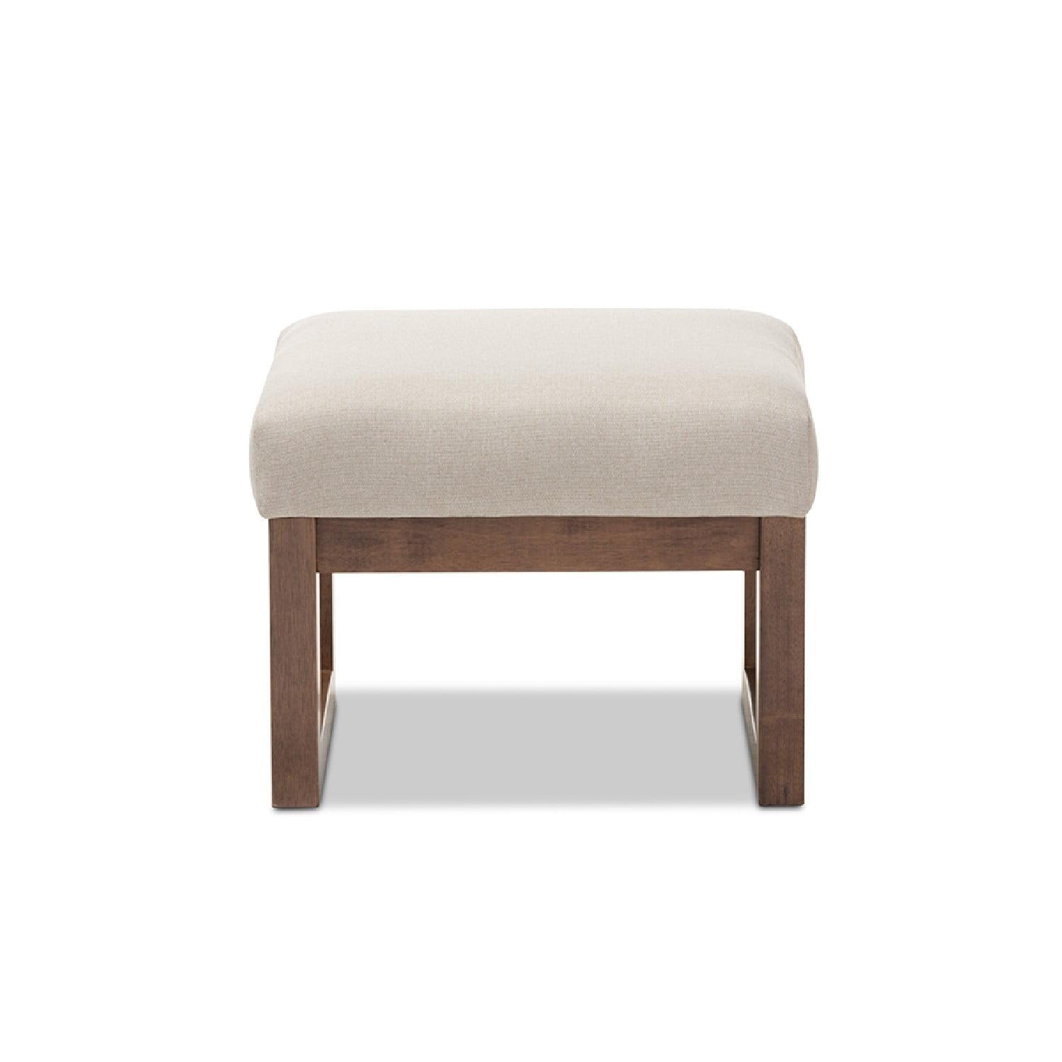 Yashiya Mid - Century Retro Modern Fabric Upholstered Ottoman Stool - Baxton Studio