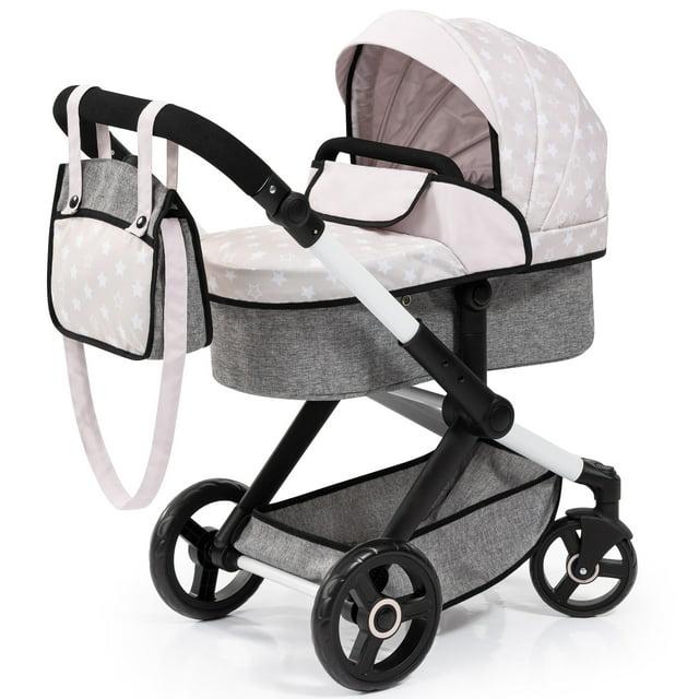 Bayer Design Convertible Doll Strollers Grey and White Stars
